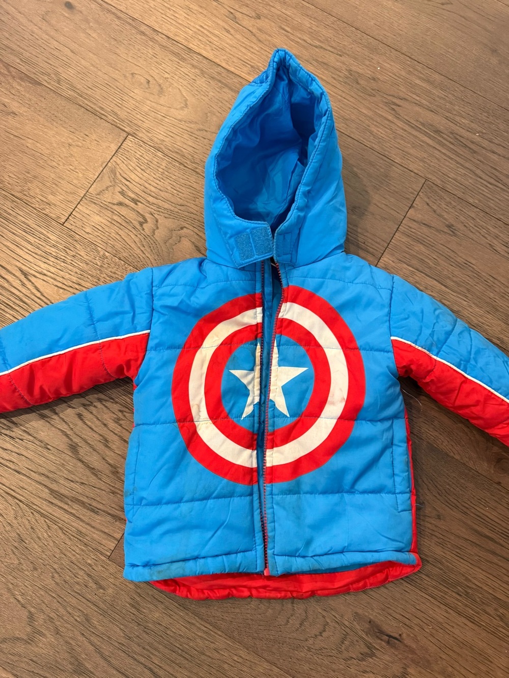 Kids captain America marvel 3t Superhero Puffer Costume Jacket